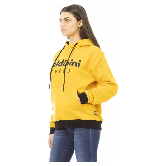 Baldinini Trend Yellow Cotton Women Hoodie Baldinini Trend