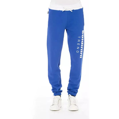 Baldinini Trend Blue Cotton Men's Sport Pant Baldinini Trend