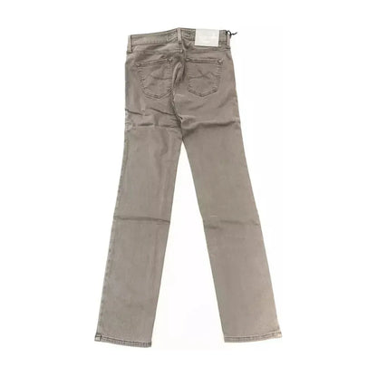 Jacob Cohen Gray Cotton Women Jeans