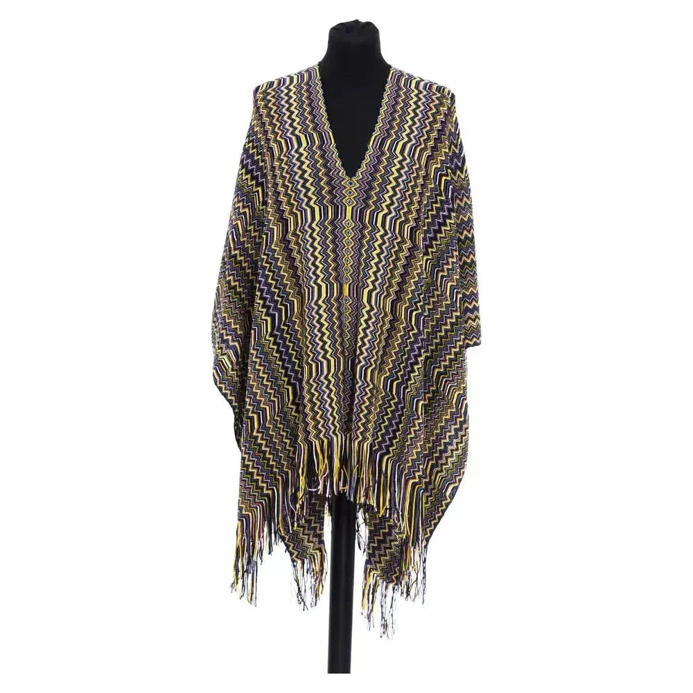 بونشو نسائي من الصوف متعدد الألوان من Missoni