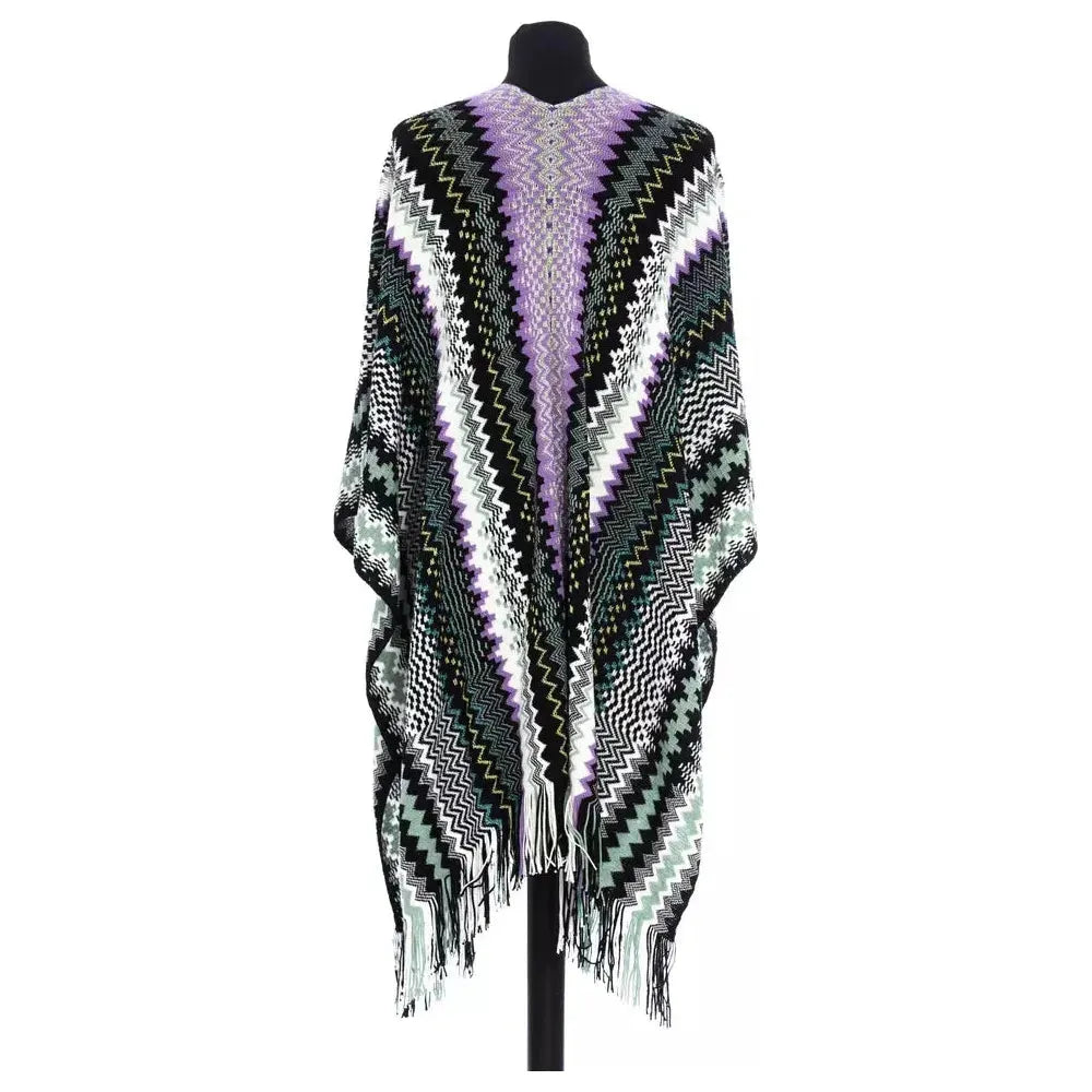 Missoni Multicolor Wool Women Poncho Missoni