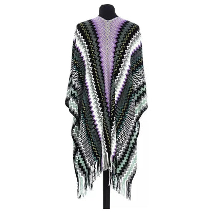 Missoni Multicolor Wool Women Poncho Missoni
