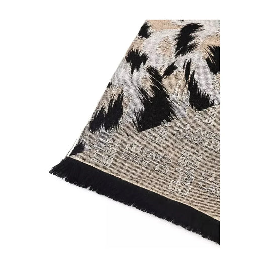 Cavalli Class Chic Animalier Wool-Blend Scarf Scarves Cavalli Class