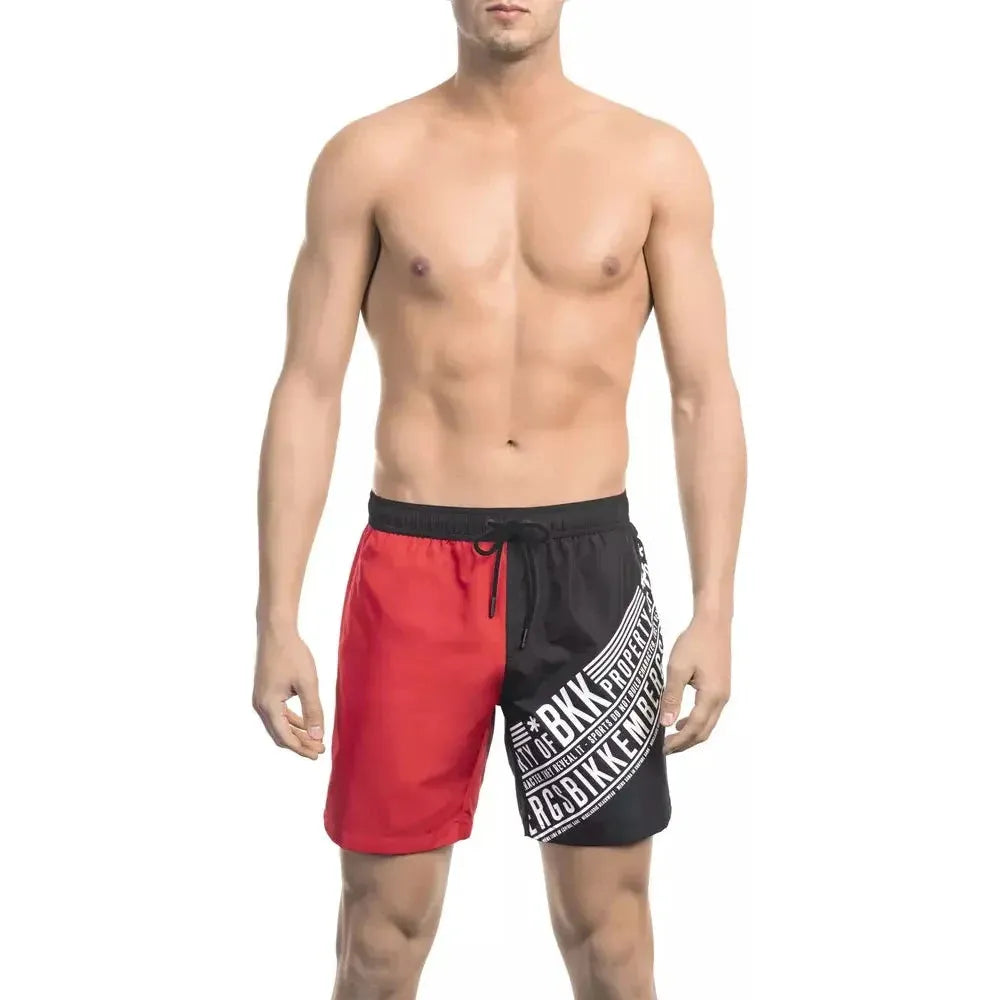 Bikkembergs Red Polyester Men's Swim Short Bikkembergs