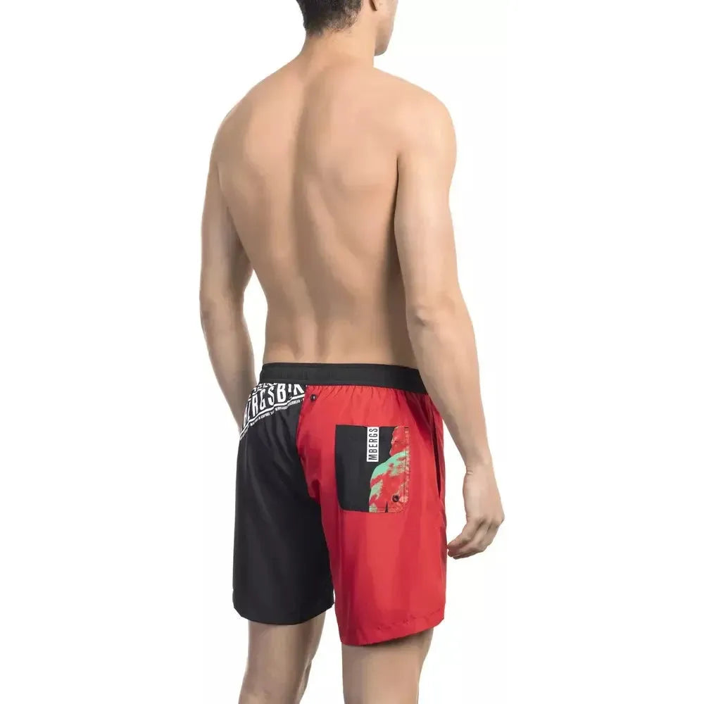 Bikkembergs Red Polyester Men's Swim Short Bikkembergs
