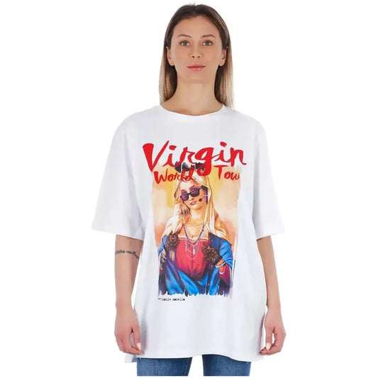 Frankie Morello White Cotton Women T-Shirt Frankie Morello