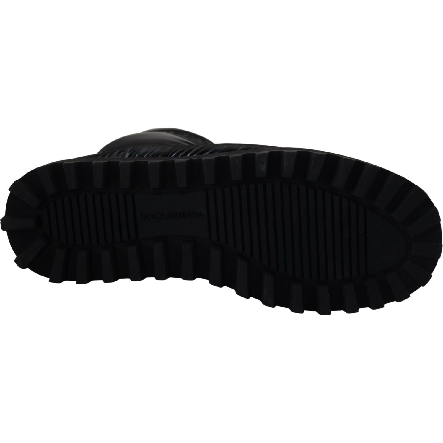 Dolce & Gabbana Black Boots Padded Mid Calf Winter Shoes