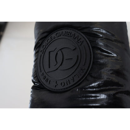 Dolce & Gabbana Black Boots Padded Mid Calf Winter Shoes Dolce & Gabbana