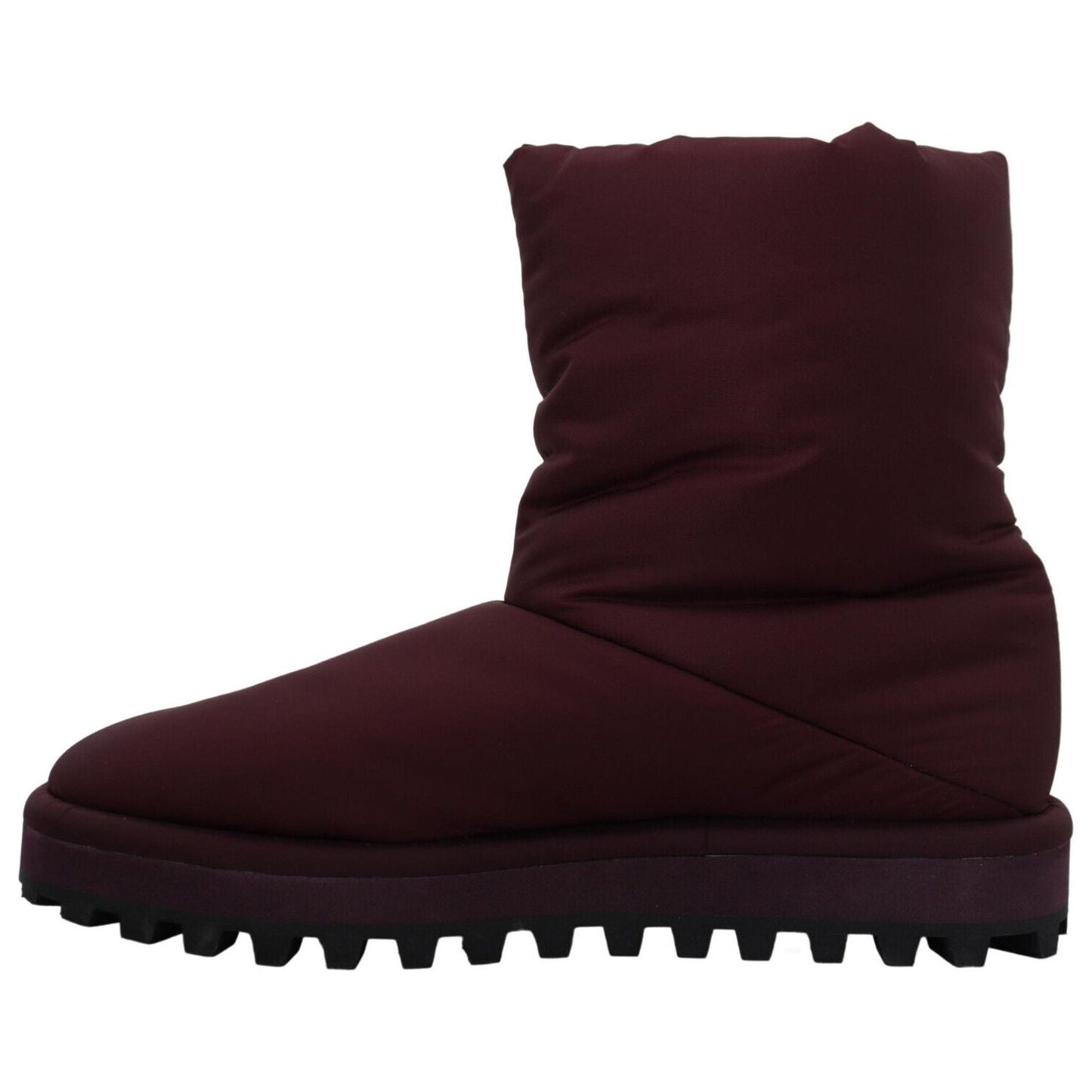 Dolce & Gabbana Bordeaux Nylon Boots Padded Mid Shoes Dolce & Gabbana