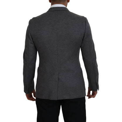 Dolce & Gabbana Gray Wool Stretch Slim Fit Jacket Blazer Dolce & Gabbana