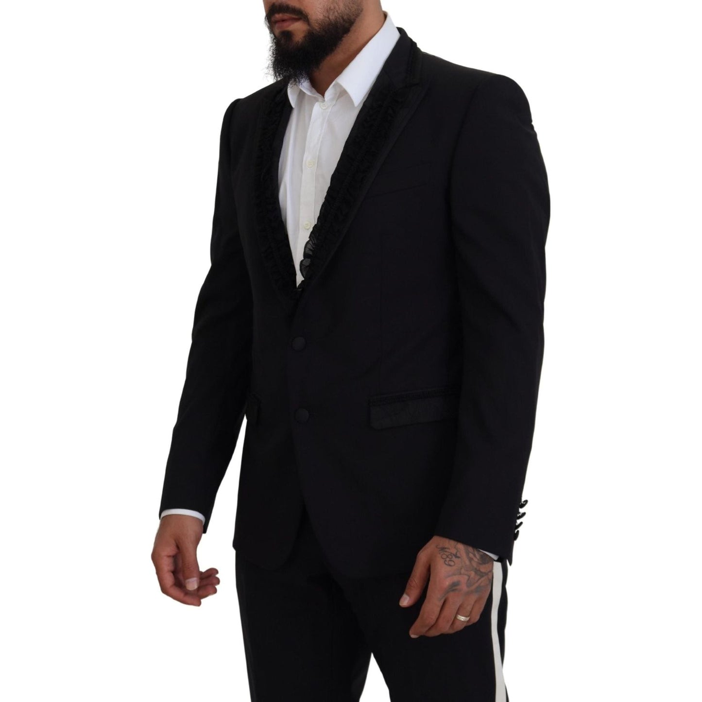 Dolce & Gabbana Black MARTINI Slim Fit Jacket Blazer Dolce & Gabbana