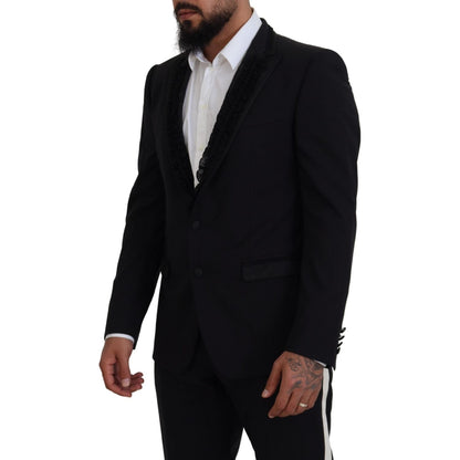 Dolce & Gabbana Black MARTINI Slim Fit Jacket Blazer Dolce & Gabbana