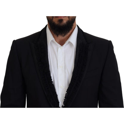 Dolce & Gabbana Black MARTINI Slim Fit Jacket Blazer Dolce & Gabbana