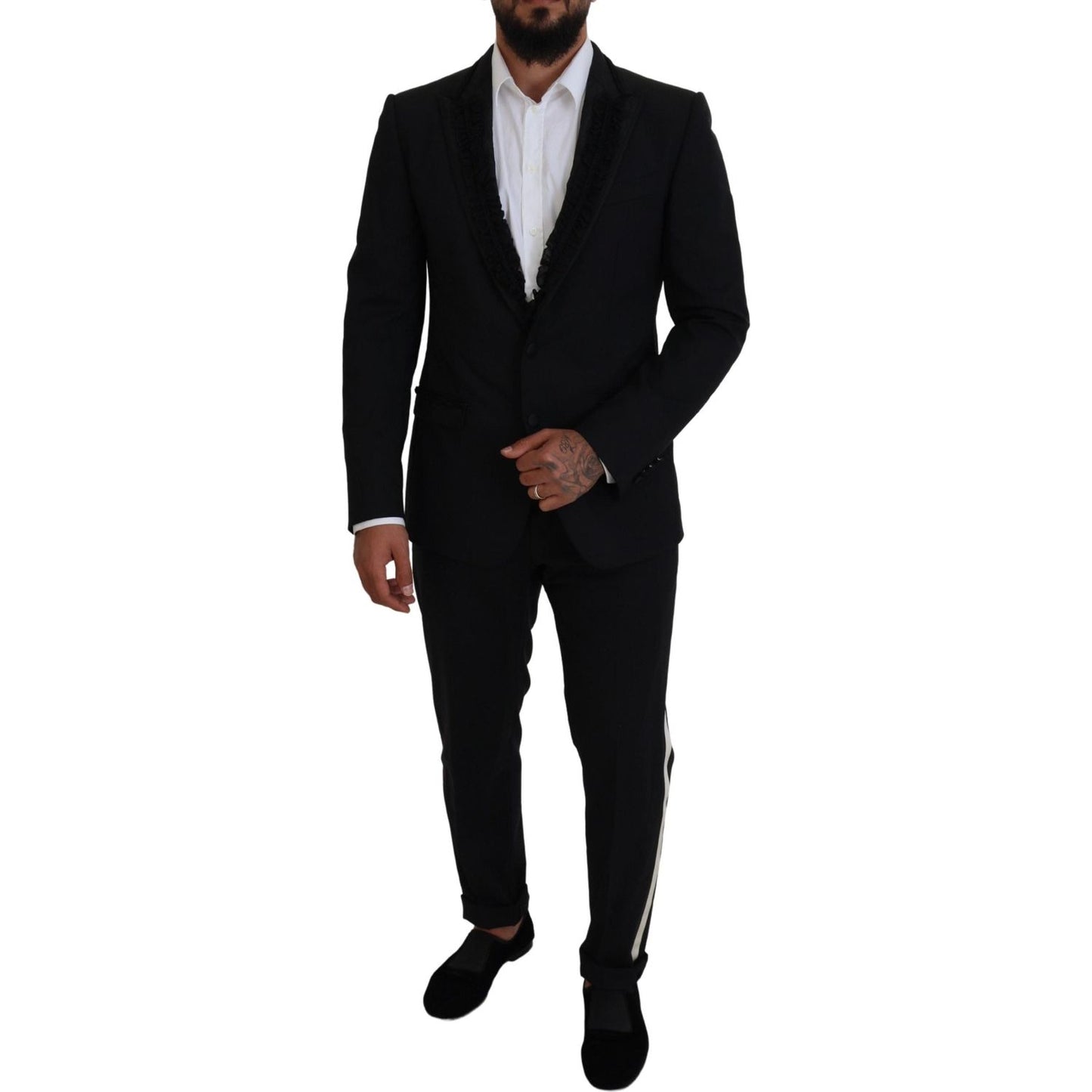 Dolce & Gabbana Black MARTINI Slim Fit Jacket Blazer Dolce & Gabbana