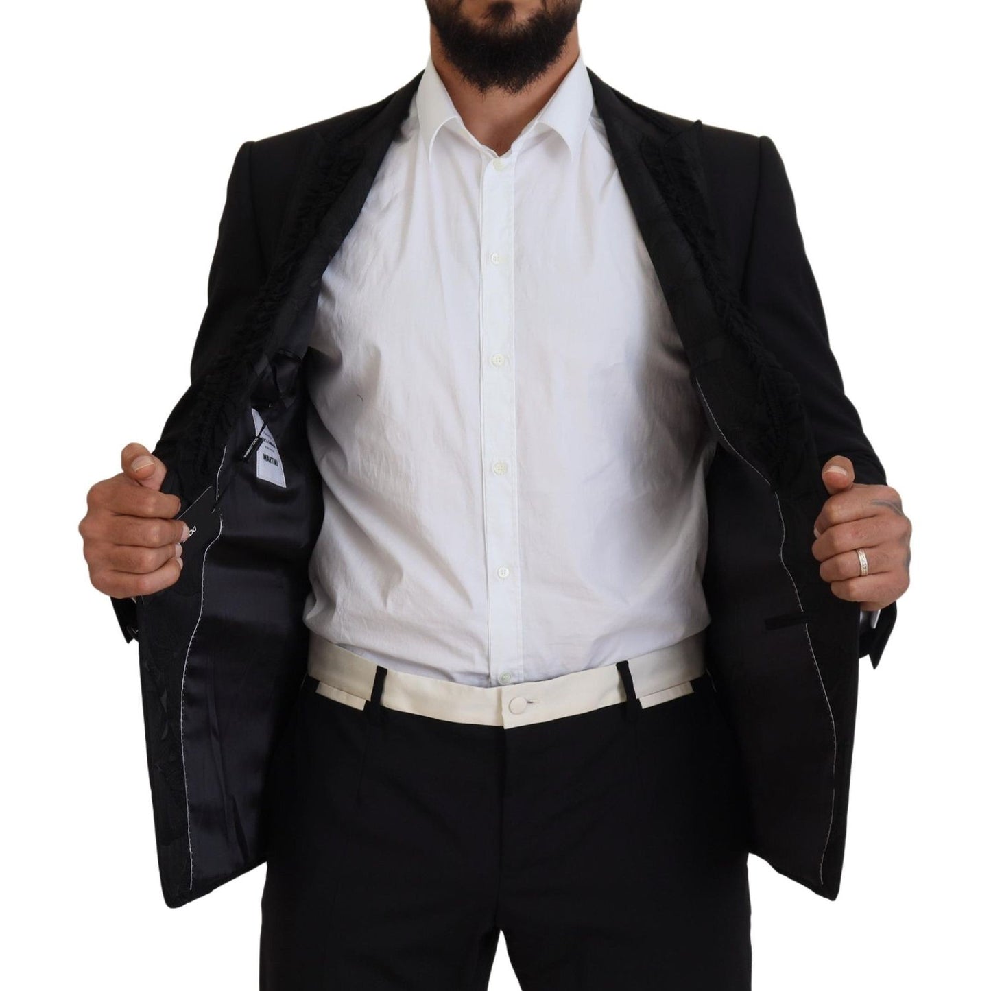 Dolce & Gabbana Black MARTINI Slim Fit Jacket Blazer Dolce & Gabbana