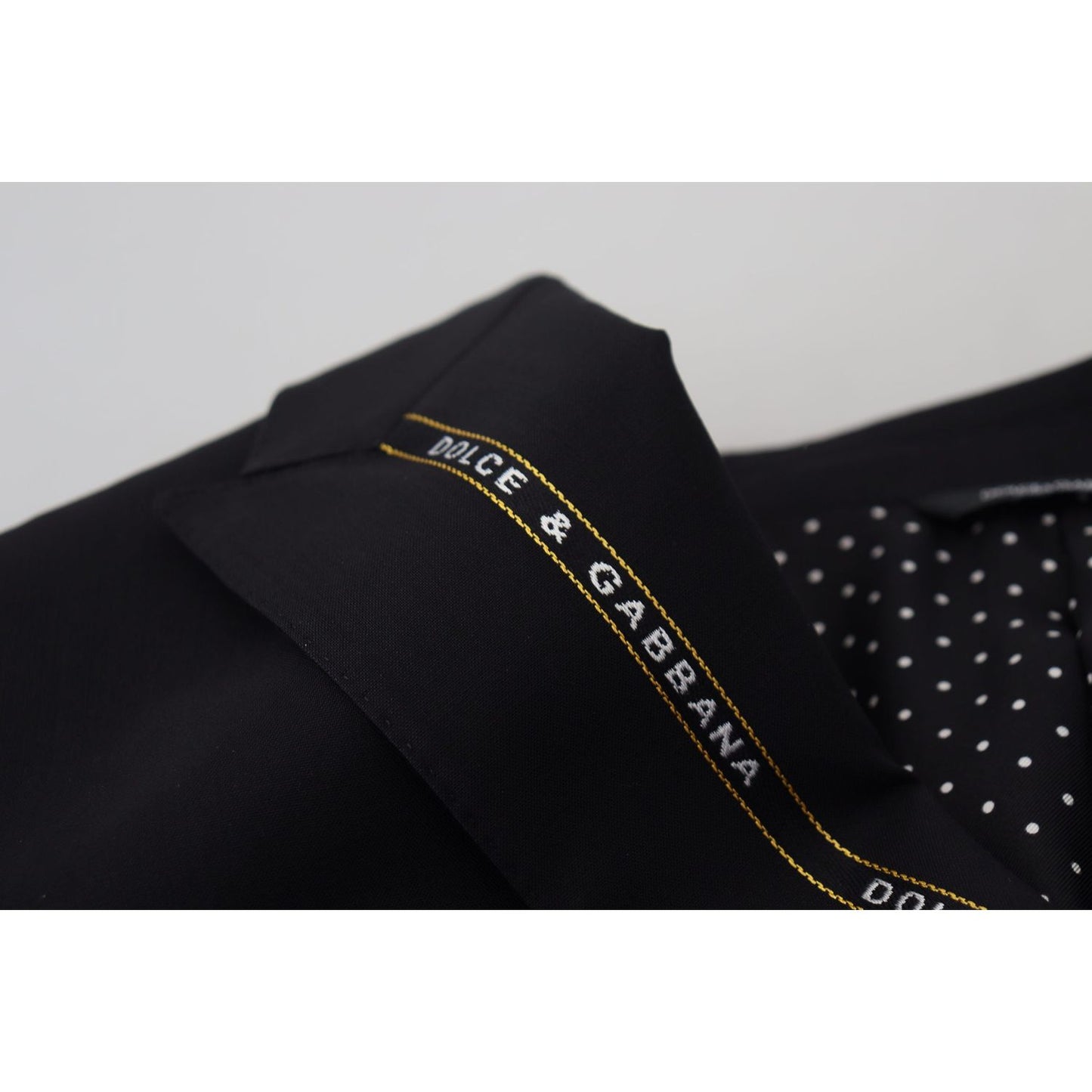 Dolce & Gabbana Black Wool Stretch Slim Fit Jacket Blazer Dolce & Gabbana