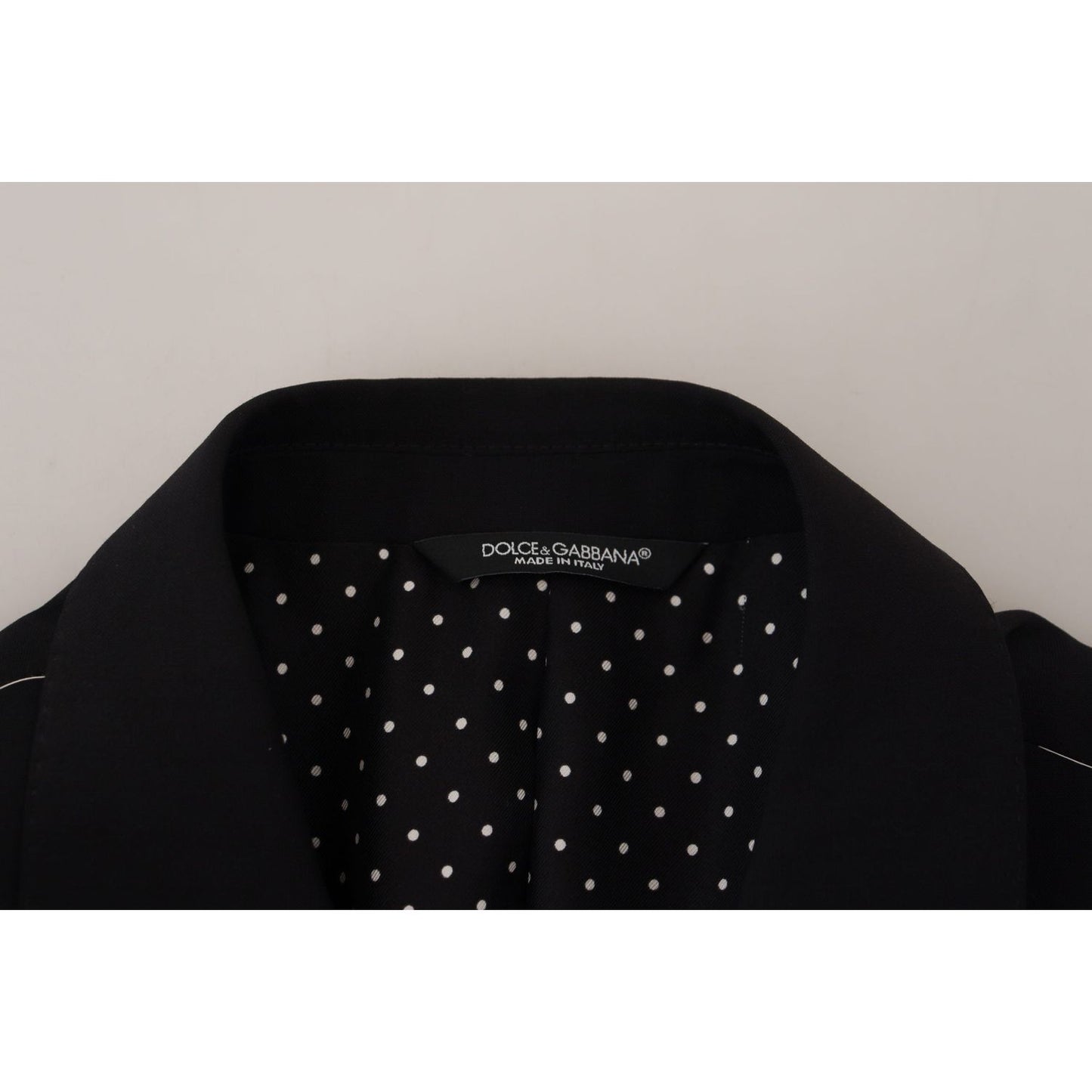 Dolce & Gabbana Black Wool Stretch Slim Fit Jacket Blazer Dolce & Gabbana
