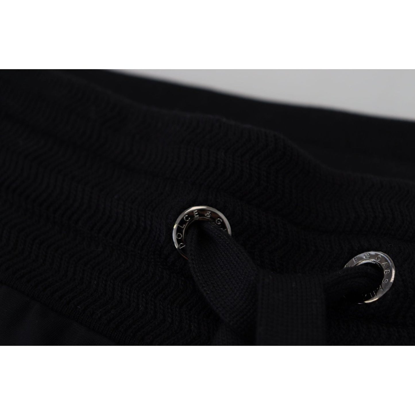 Dolce & Gabbana Black DG Print Mens Jogger Pants Dolce & Gabbana