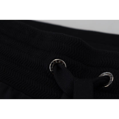 Dolce & Gabbana Black DG Print Mens Jogger Pants Dolce & Gabbana