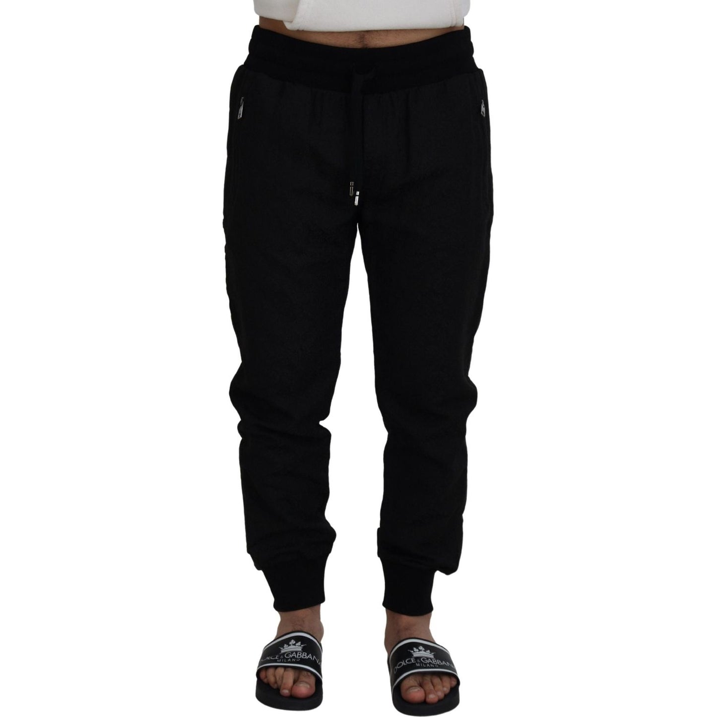 Dolce & Gabbana Black Men Casual Jogger Pants Dolce & Gabbana