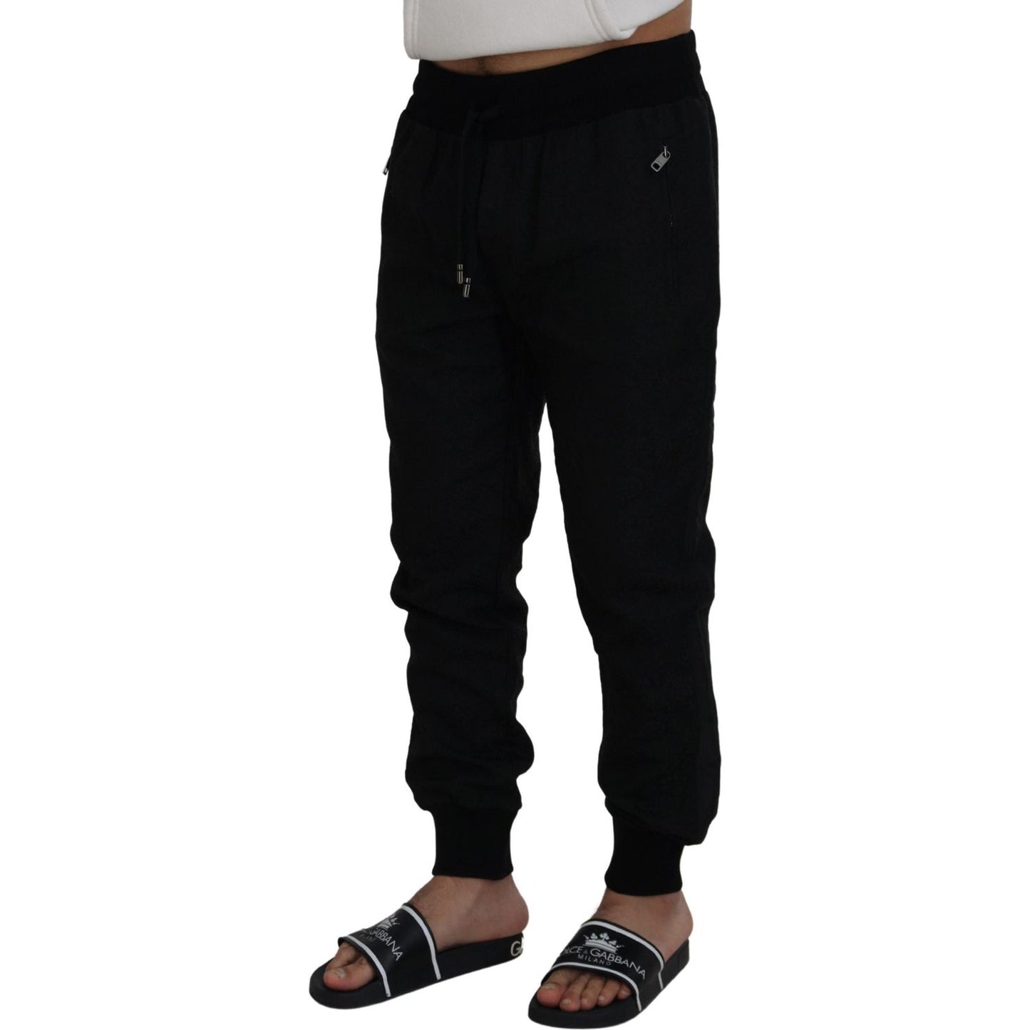Dolce & Gabbana Black Men Casual Jogger Pants Dolce & Gabbana