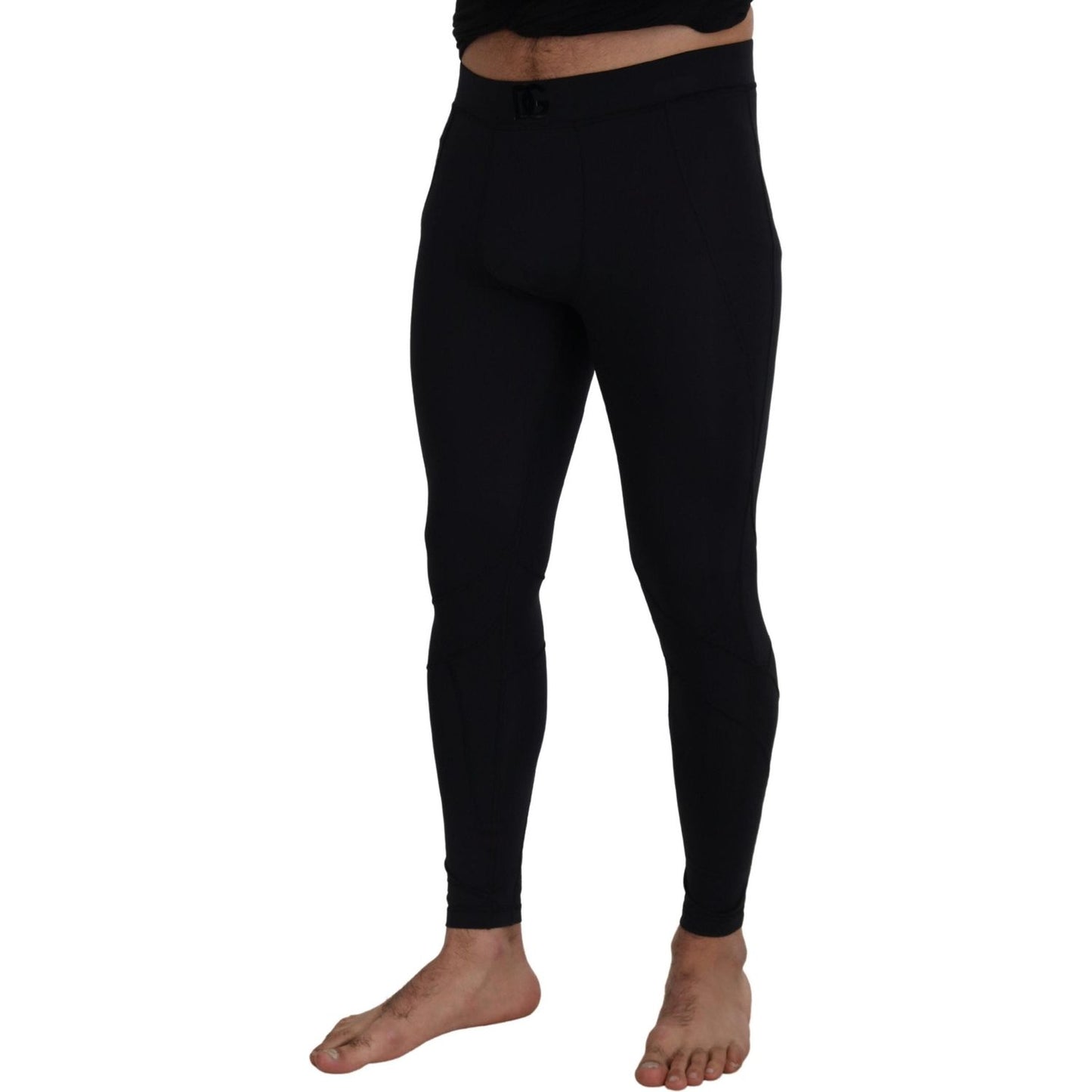 Dolce & Gabbana Black Nylon Slim Fit Stretch Pants Dolce & Gabbana