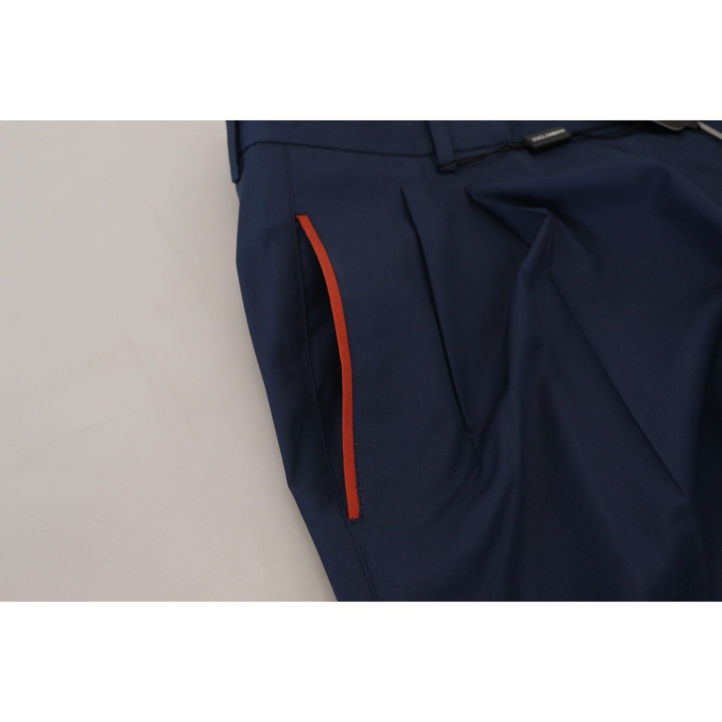 Dolce & Gabbana Blue Cotton Chino Formal Pants Dolce & Gabbana