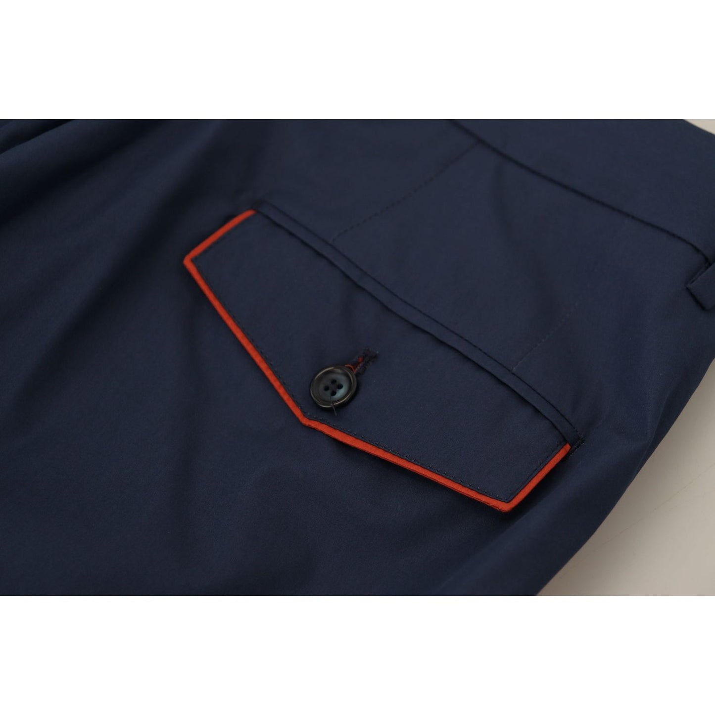 Dolce & Gabbana Blue Cotton Chino Formal Pants Dolce & Gabbana