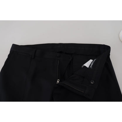 Dolce & Gabbana Black Wool Chino Formal Pants Dolce & Gabbana