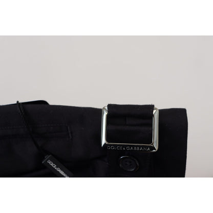 Dolce & Gabbana Black Cotton Chino Formal Pants Dolce & Gabbana