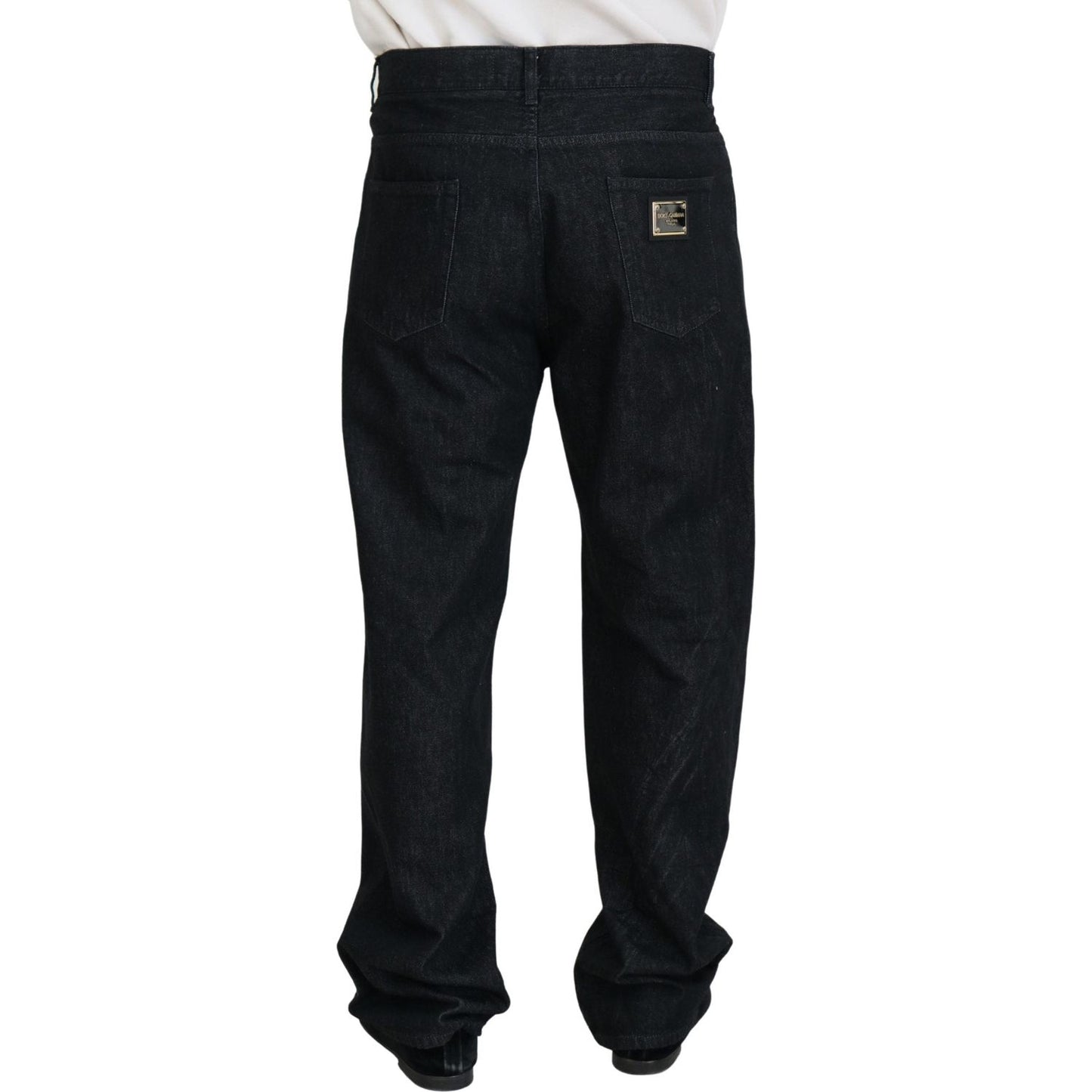 Dolce & Gabbana Black Washed Cotton Men Casual Denim Jeans Dolce & Gabbana