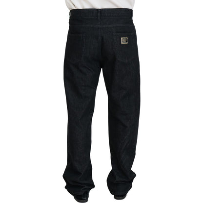 Dolce & Gabbana Black Washed Cotton Men Casual Denim Jeans Dolce & Gabbana