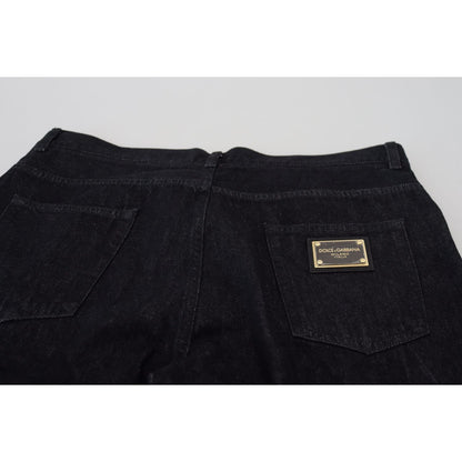 Dolce & Gabbana Black Washed Cotton Men Casual Denim Jeans Dolce & Gabbana