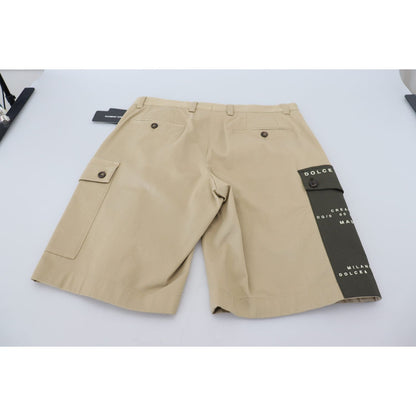 Dolce & Gabbana Beige Cotton Cargo Bermuda Shorts Dolce & Gabbana