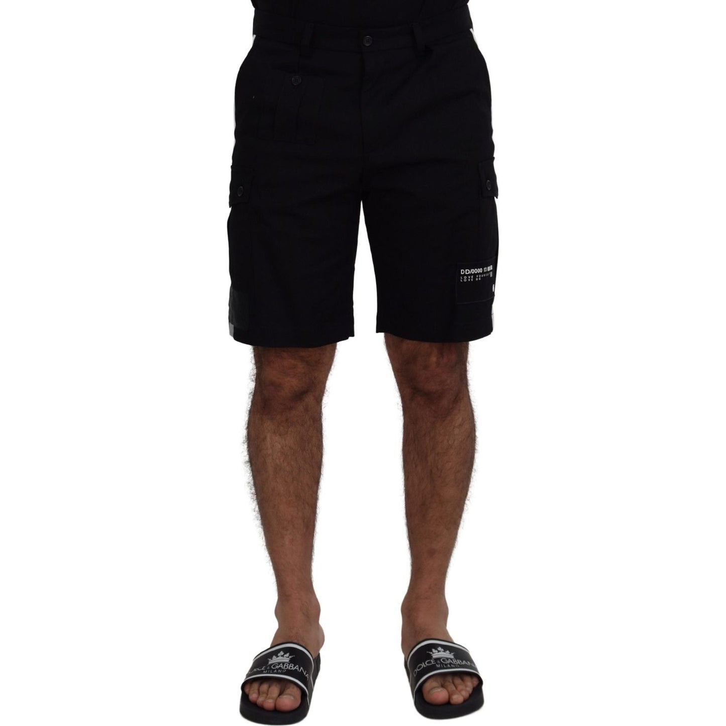 Dolce & Gabbana Black Bermuda Cargo Casual Shorts Dolce & Gabbana