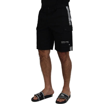 Dolce & Gabbana Black Bermuda Cargo Casual Shorts Dolce & Gabbana