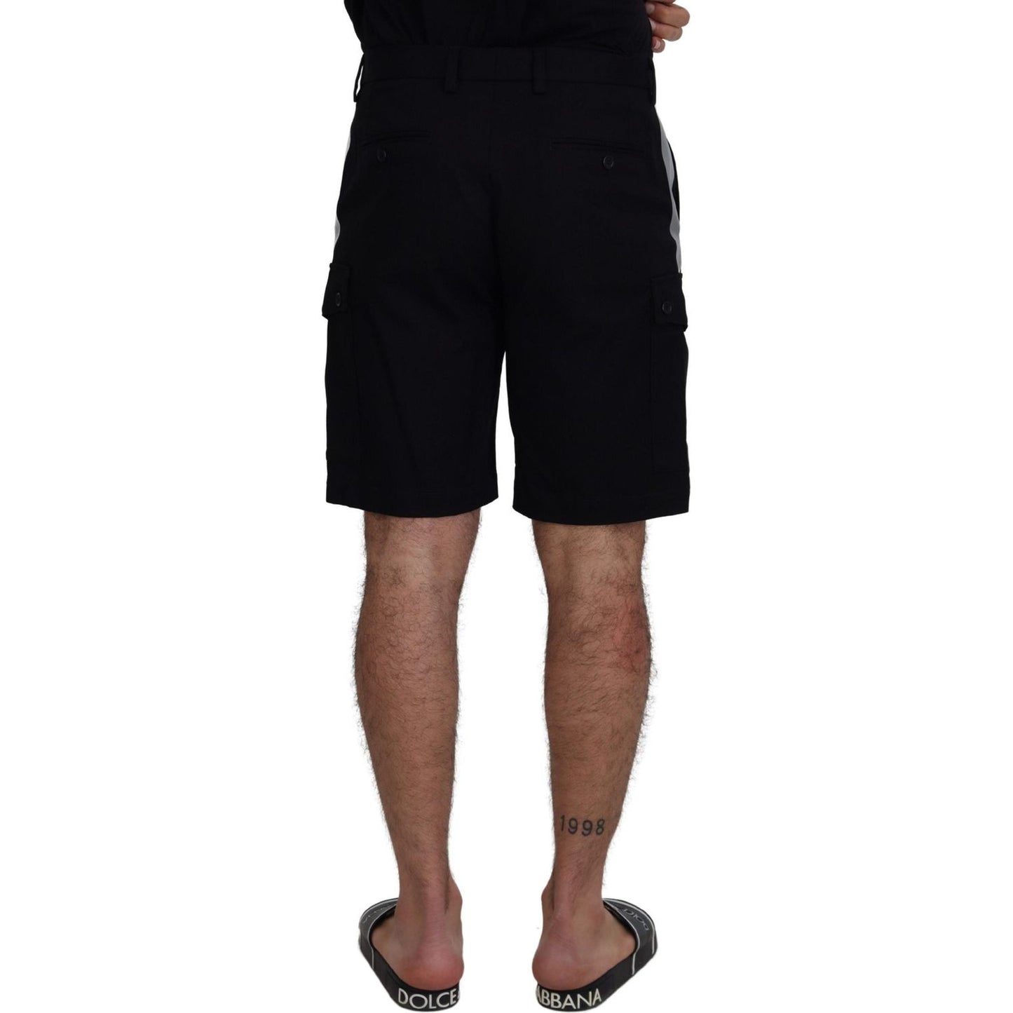 Dolce & Gabbana Black Bermuda Cargo Casual Shorts Dolce & Gabbana