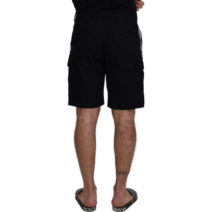 Dolce & Gabbana Black Bermuda Cargo Casual Shorts Dolce & Gabbana
