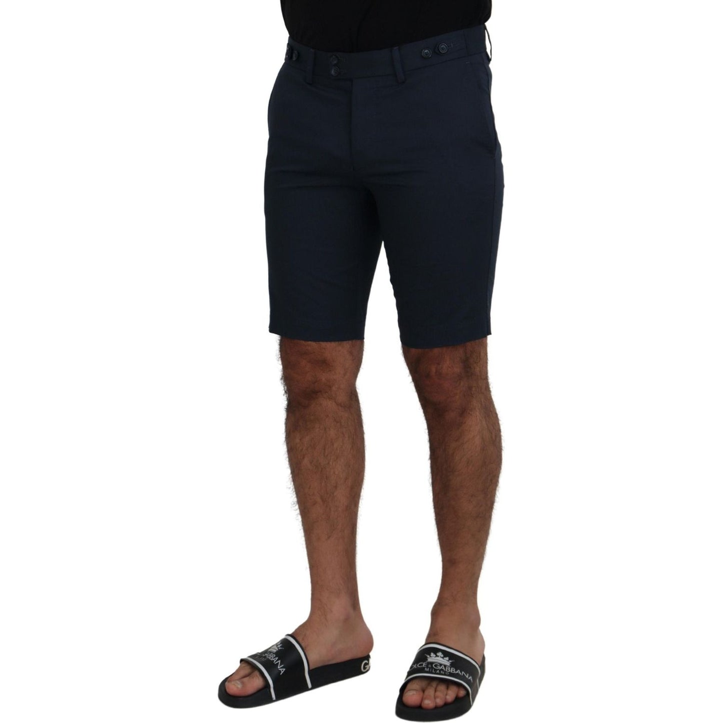 Dolce & Gabbana Blue Bermuda Low Waist Men Shorts Dolce & Gabbana