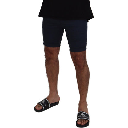 Dolce & Gabbana Blue Bermuda Low Waist Men Shorts Dolce & Gabbana