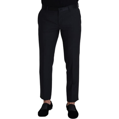 Dolce & Gabbana Black Wool Men Formal Pants Dolce & Gabbana