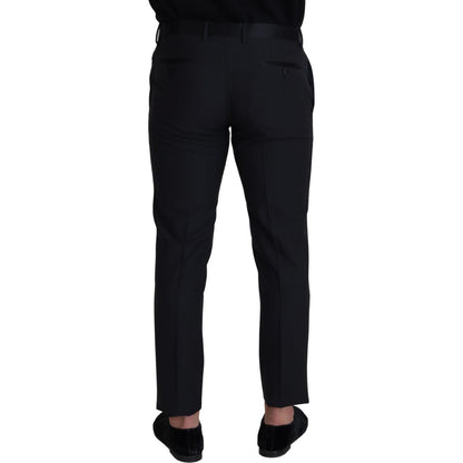 Dolce & Gabbana Black Wool Men Formal Pants Dolce & Gabbana