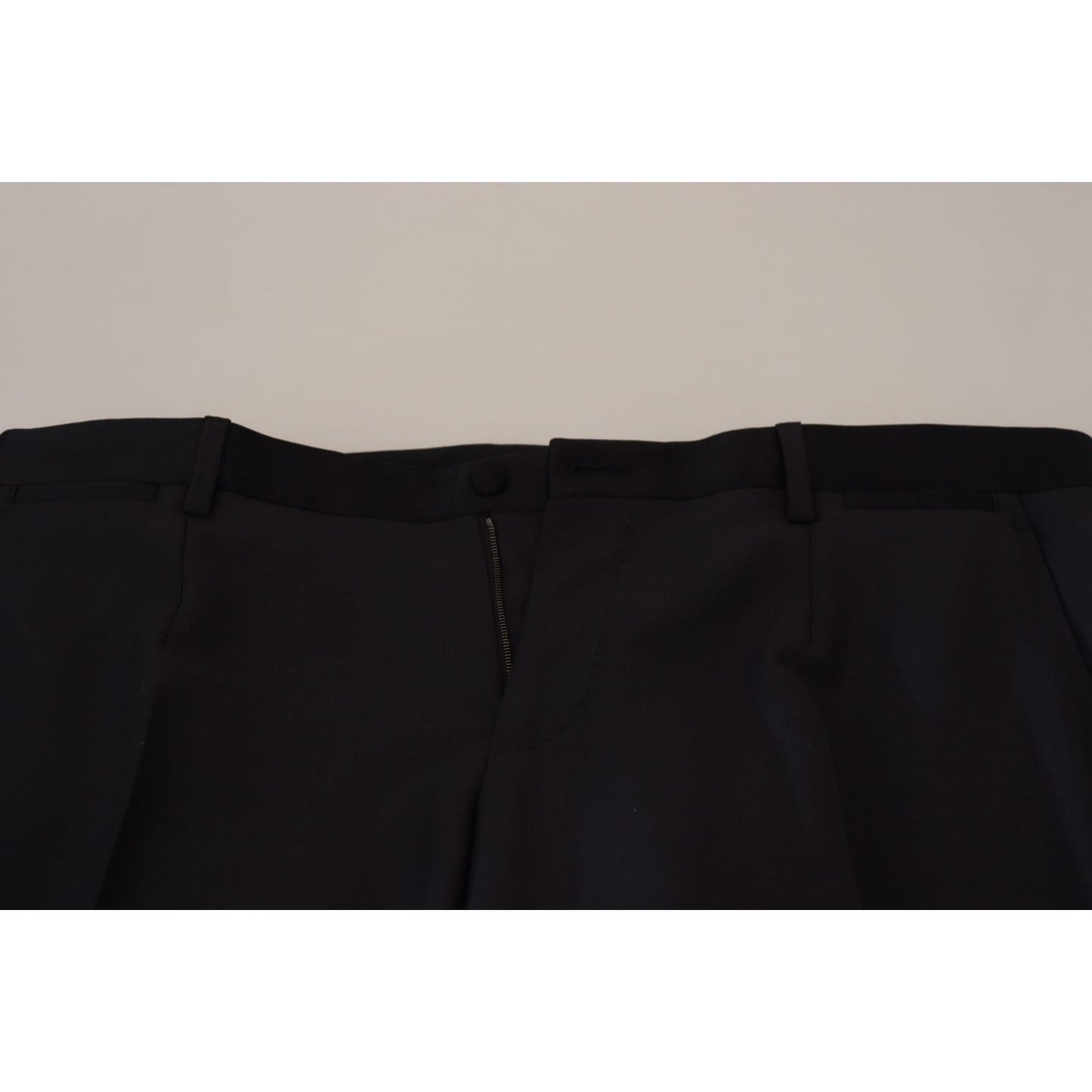 Dolce & Gabbana Black Wool Men Formal Pants Dolce & Gabbana