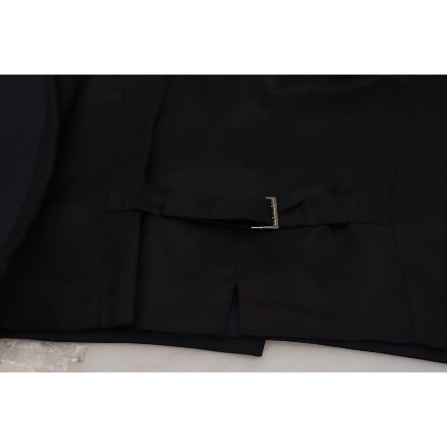 Dolce & Gabbana Black Wool Stretch Waistcoat Formal Vest Dolce & Gabbana