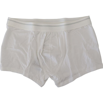 Dolce & Gabbana White Cotton Blend Regular Boxer Underwear Dolce & Gabbana