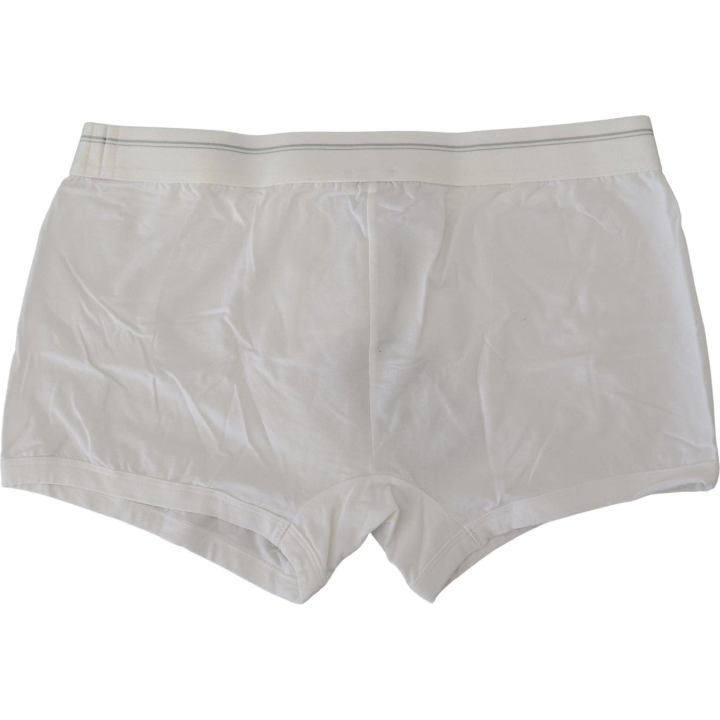 Dolce & Gabbana White Cotton Blend Regular Boxer Underwear Dolce & Gabbana