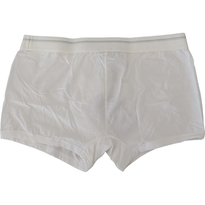 Dolce & Gabbana White Cotton Blend Regular Boxer Underwear Dolce & Gabbana