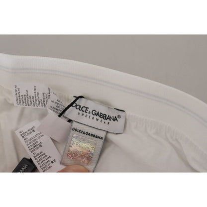 Dolce & Gabbana White Cotton Blend Regular Boxer Underwear Dolce & Gabbana