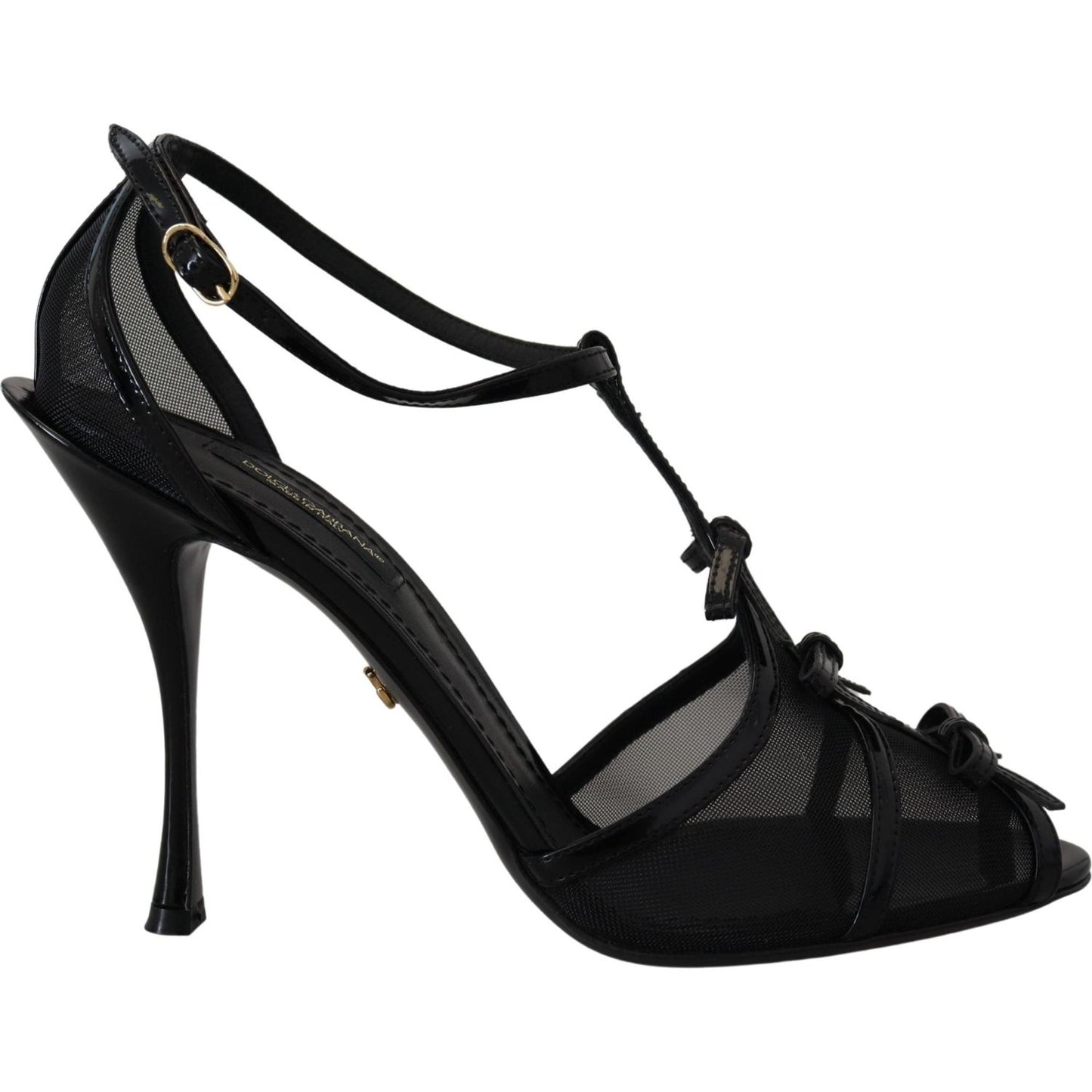 Dolce & Gabbana Black Stiletto High Heels Sandals Shoes