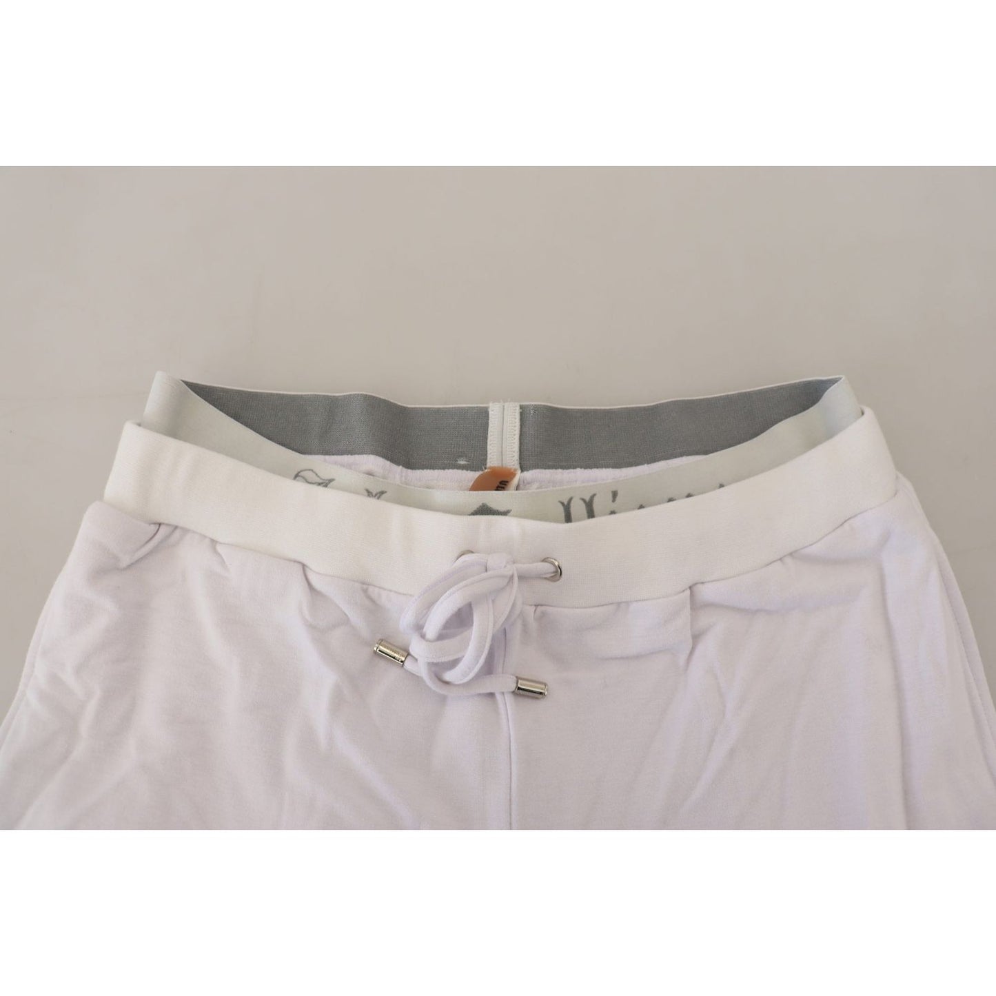 John Galliano White Cotton Logo Mens Jogger Pants John Galliano